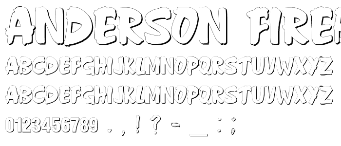Anderson Fireball XL5 Shadow font